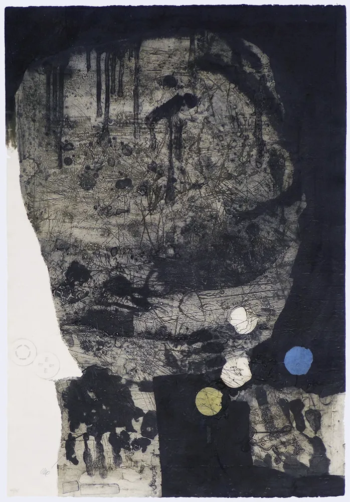 Grabado Clavé - Guerrier aux trois points