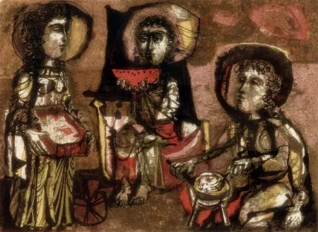 Litografía Clavé - Les Trois Maries