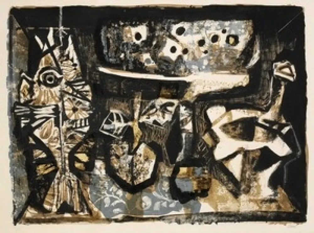 Litografía Clavé - Nature Morte