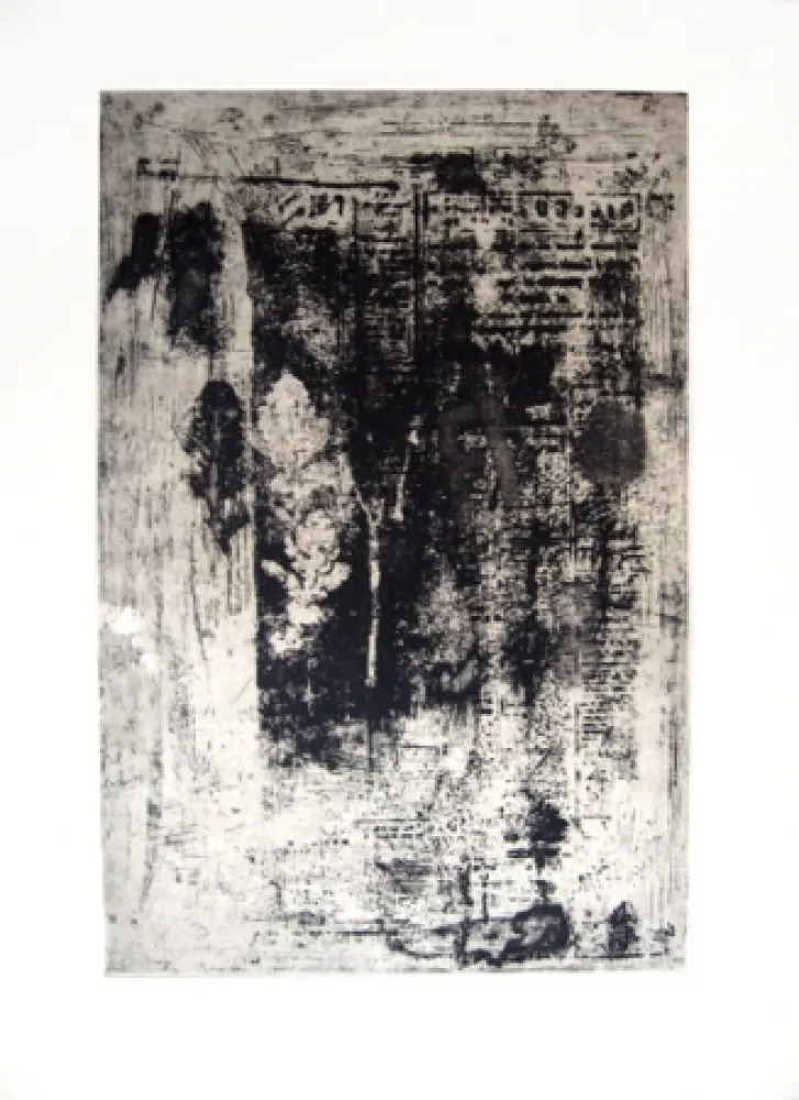 Aguafuerte Y Aguatinta Clavé - Trois feuilles