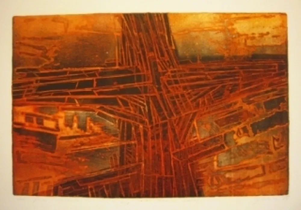 Aguafuerte Clerté - Chantier naval