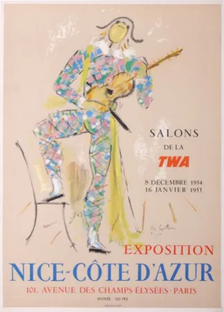Litografía Cocteau - Exposition Nice - Côte d'Azur Salons de la TWA, 