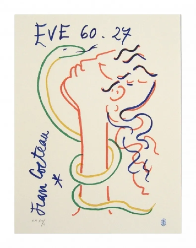 Litografía Cocteau - Hommage à Jean Cocteau
