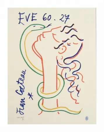 Litografía Cocteau - Hommage à Jean Cocteau