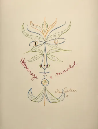 Litografía Cocteau - Hommage a Mourlot