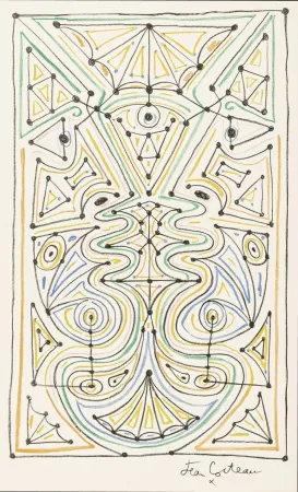 Libro Ilustrado Cocteau - La chapelle Saint-Pierre de Villefranche-sur-Mer. Paris: Mourlot, 1958