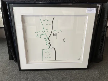 Litografía Cocteau - Les lettres