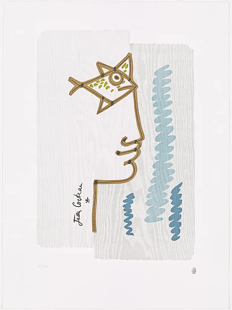 Litografía Cocteau - Oeil de poisson 