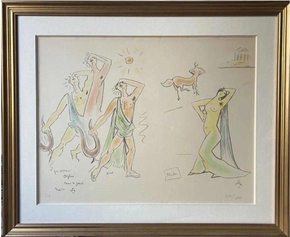 Litografía Cocteau - Orphée et Eurydice