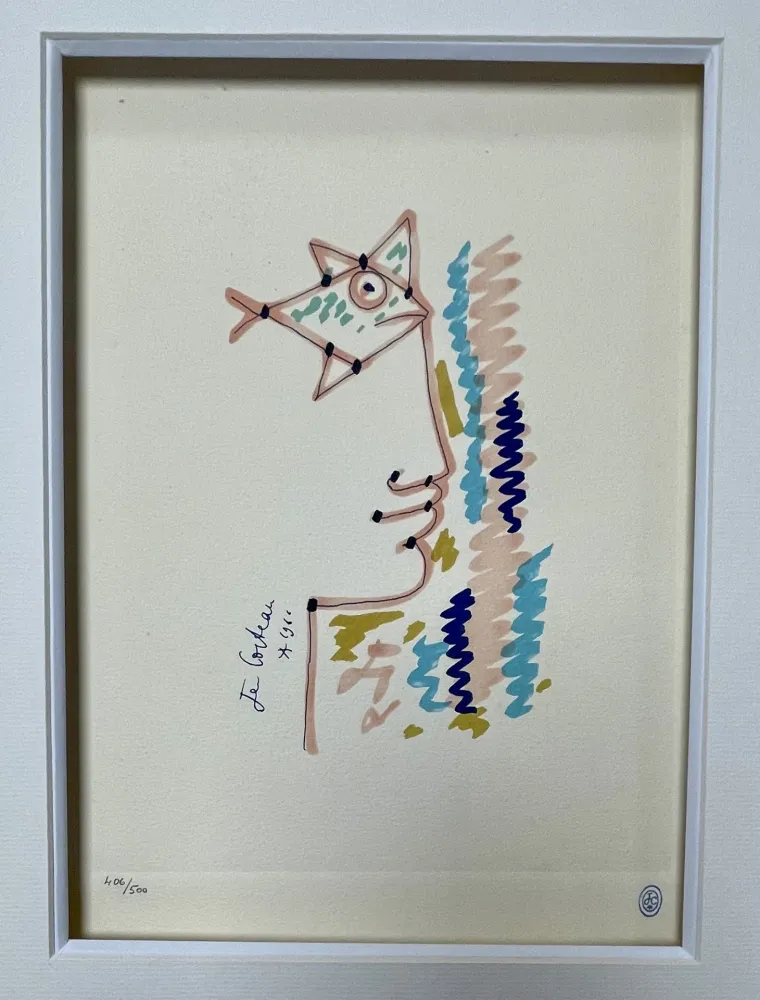 Litografía Cocteau - Profil