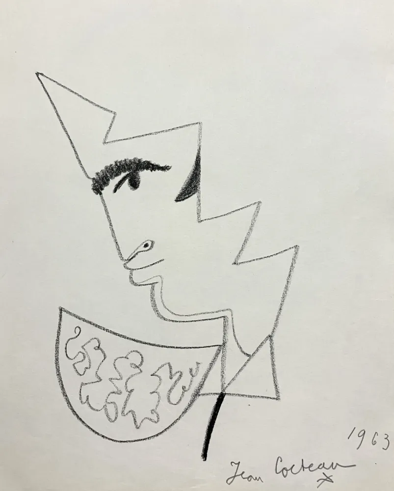 Sin Técnico Cocteau - Profil de Torero. 1963. Dessin 