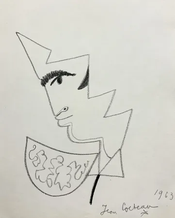 Sin Técnico Cocteau - Profil de Torero. 1963. Dessin 