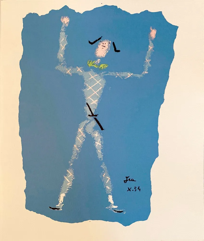 Litografía Cocteau - Sous le manteau de feu