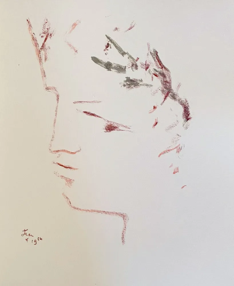 Litografía Cocteau - Sous le manteau de feu