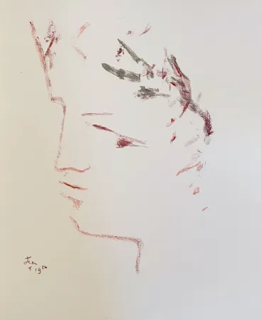 Litografía Cocteau - Sous le manteau de feu