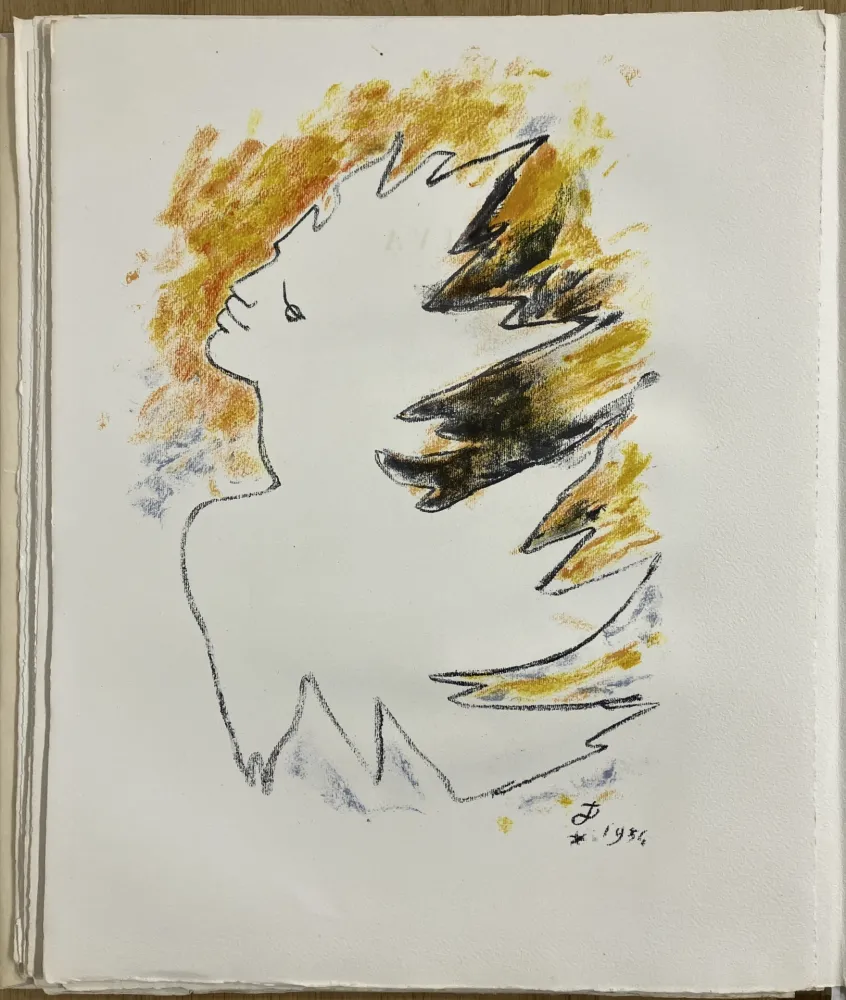 Libro Ilustrado Cocteau - Sous le manteau de feu.