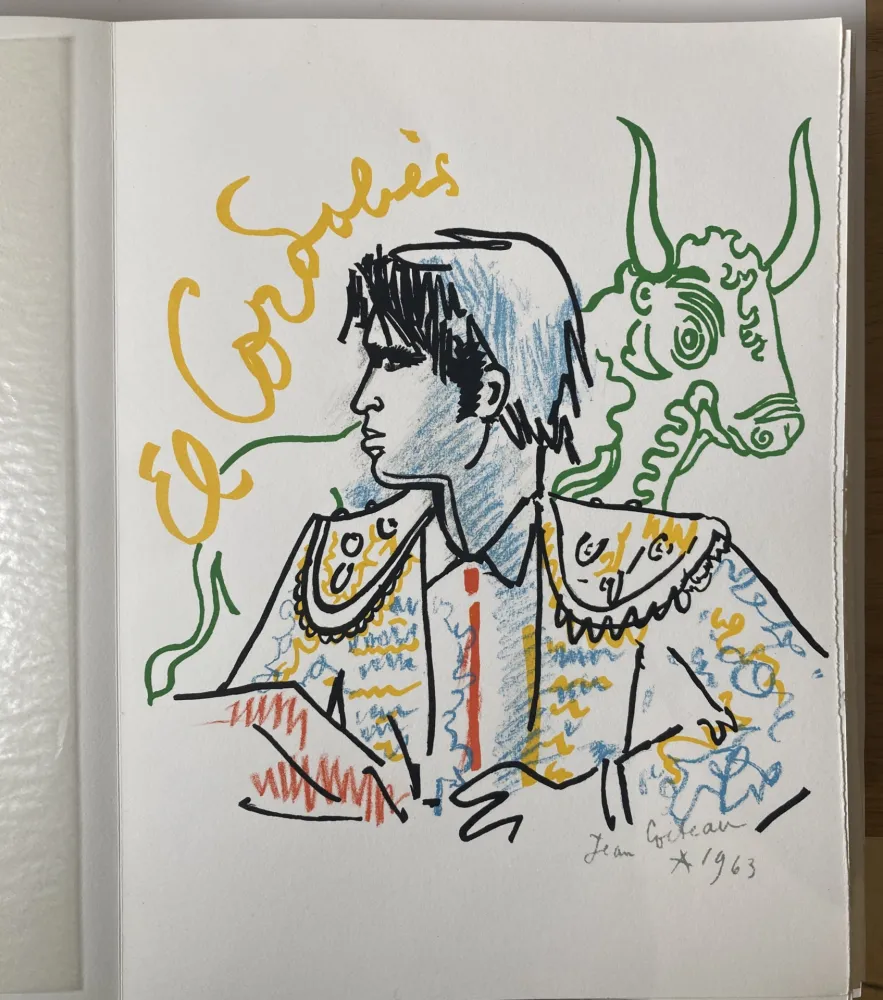 Litografía Cocteau - Taureaux