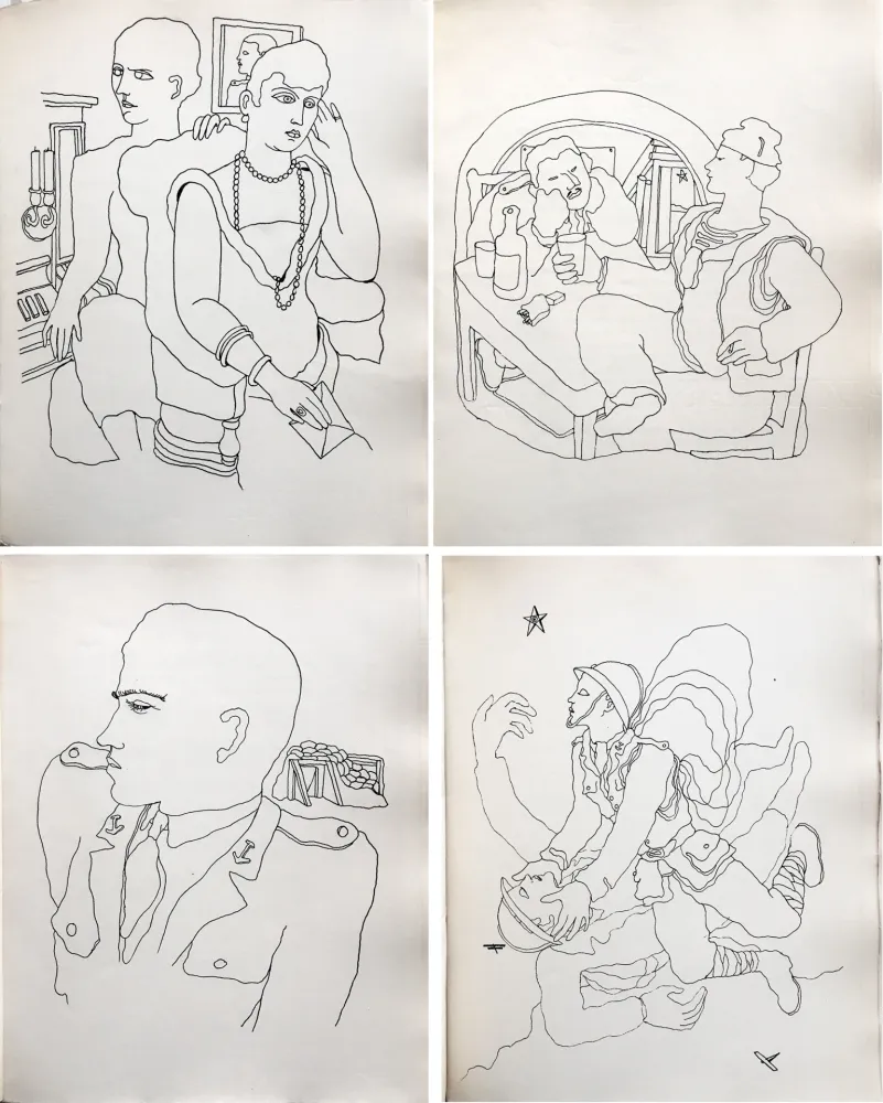 Libro Ilustrado Cocteau - THOMAS L'IMPOSTEUR. Histoire et Dessins par Jean Cocteau (1927)