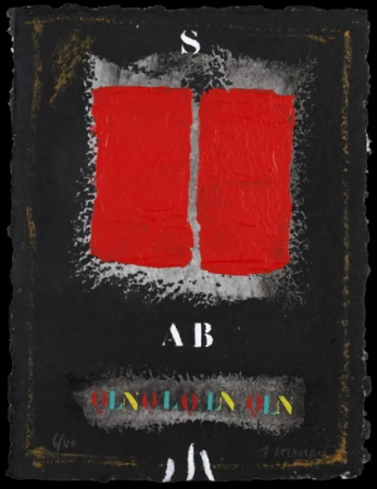 Carborundo Coignard - Deux rouges sur noir