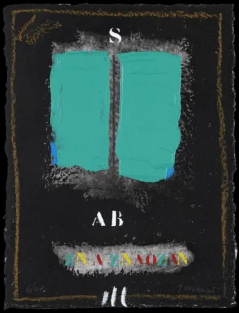 Carborundo Coignard - Deux verts sur noir