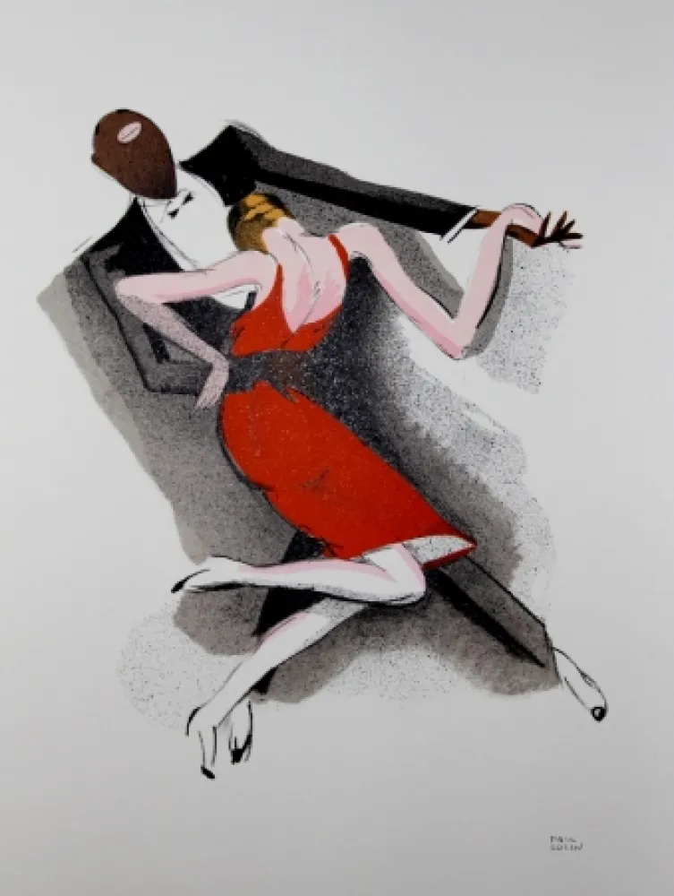 Litografía Colin - LE TUMULTE NOIR / BLACK THUNDER - 1927