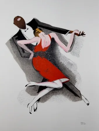 Litografía Colin - LE TUMULTE NOIR / BLACK THUNDER - 1927