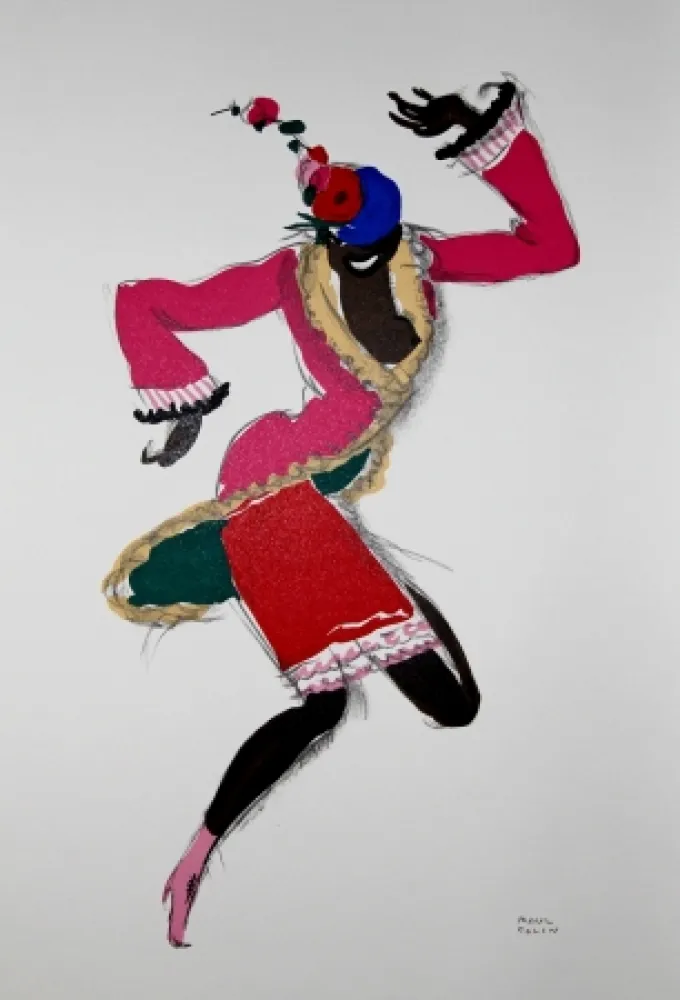 Litografía Colin - LE TUMULTE NOIR / BLACK THUNDER - Joséphine Baker - 1927