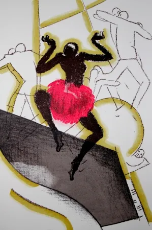 Litografía Colin - LE TUMULTE NOIR / BLACK THUNDER - Joséphine Baker - 1927