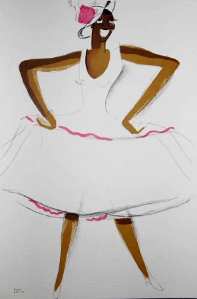 Litografía Colin - LE TUMULTE NOIR / BLACK THUNDER - Joséphine Baker - 1927