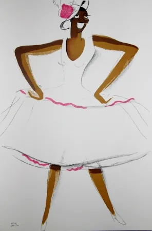 Litografía Colin - LE TUMULTE NOIR / BLACK THUNDER - Joséphine Baker - 1927