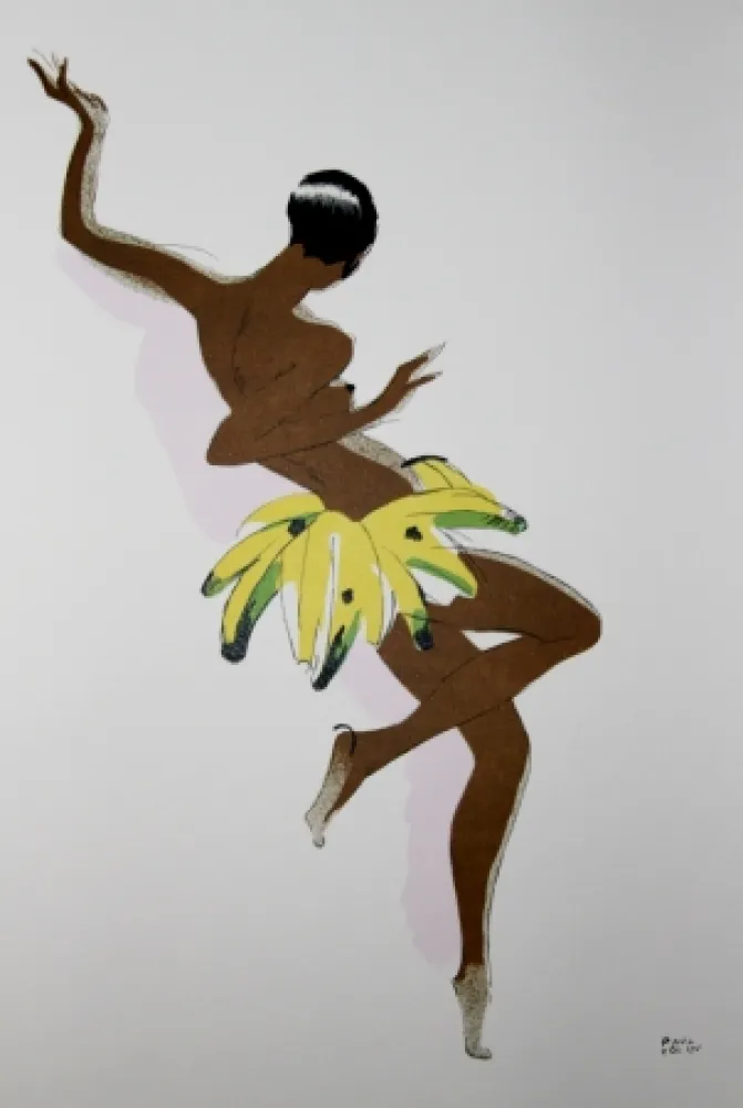 Litografía Colin - LE TUMULTE NOIR / BLACK THUNDER - Joséphine Baker - 1927