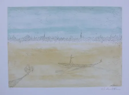 Aguafuerte Colombotto Rosso - Senza titolo