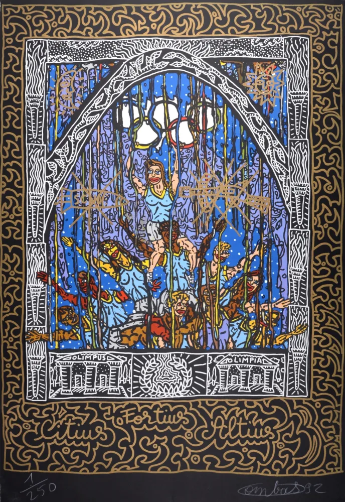 Litografía Combas - Citius, Altius, Fortius