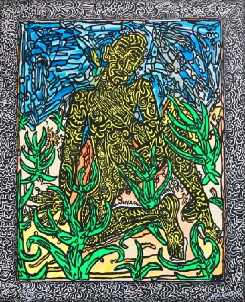 Serigrafía Combas - Homme jaune