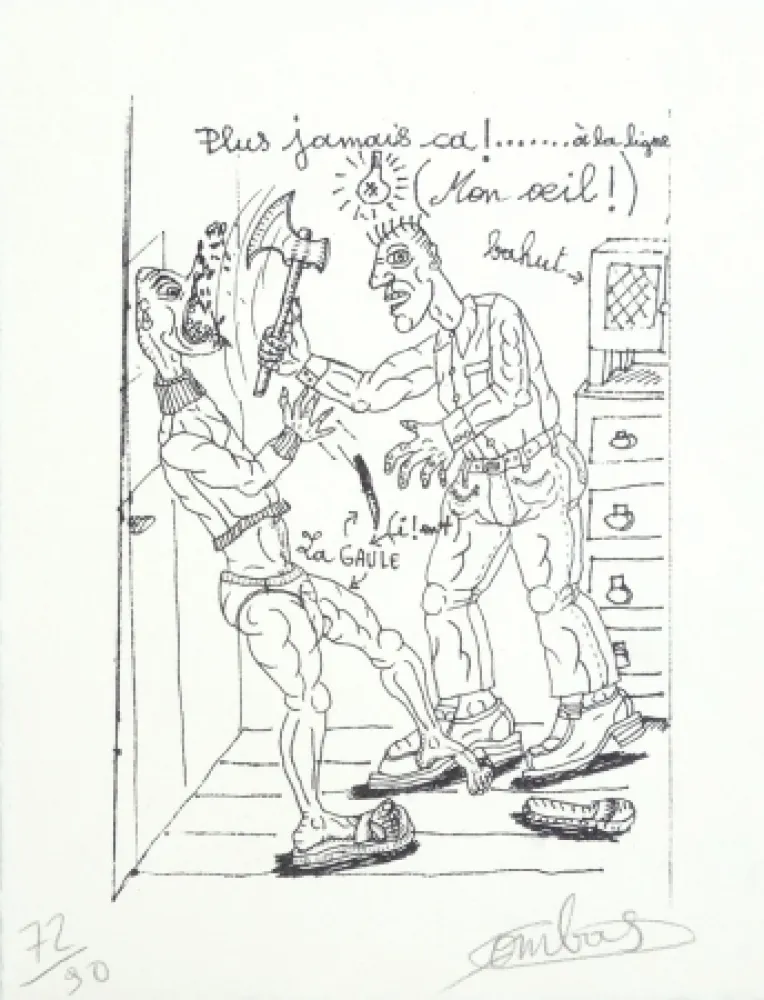 Litografía Combas - Plus jamais ça !