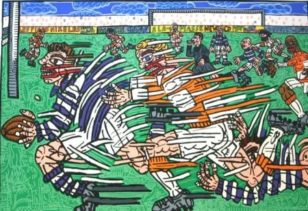 Litografía Combas - Rugby