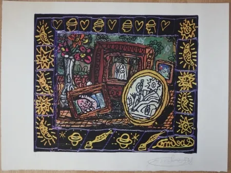 Litografía Combas - Table aux souvenirs