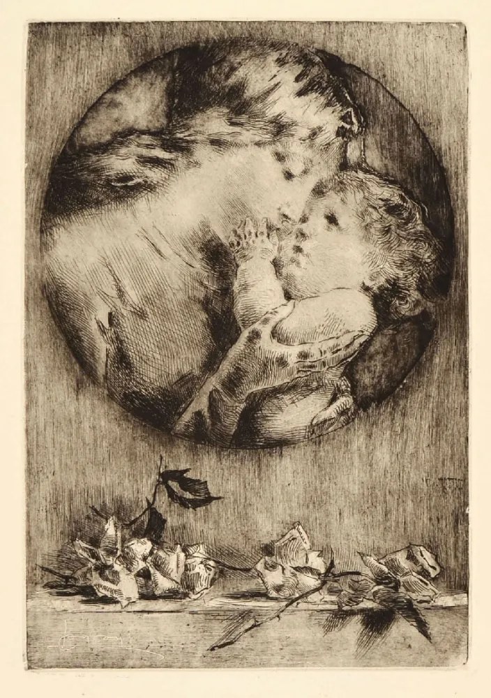 Aguafuerte Conconi - AMOR MATERNO