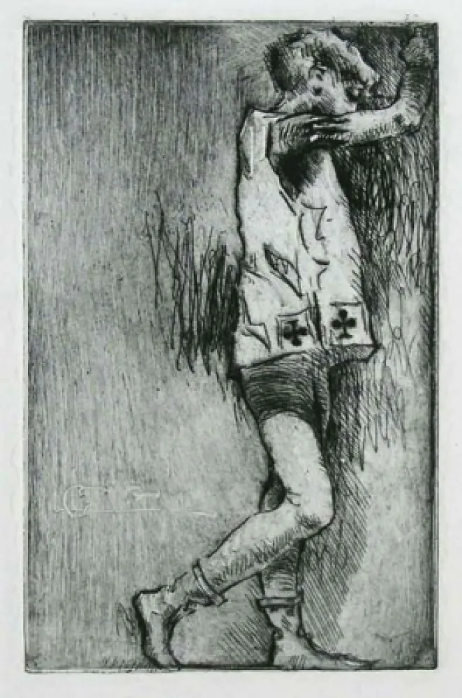 Grabado Conconi - FANTE DI FIORI ( The knave of clubs ) 