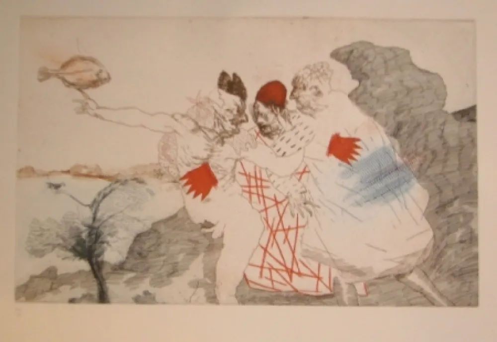 Aguafuerte Y Aguatinta Condé -  Fiesta catalana 