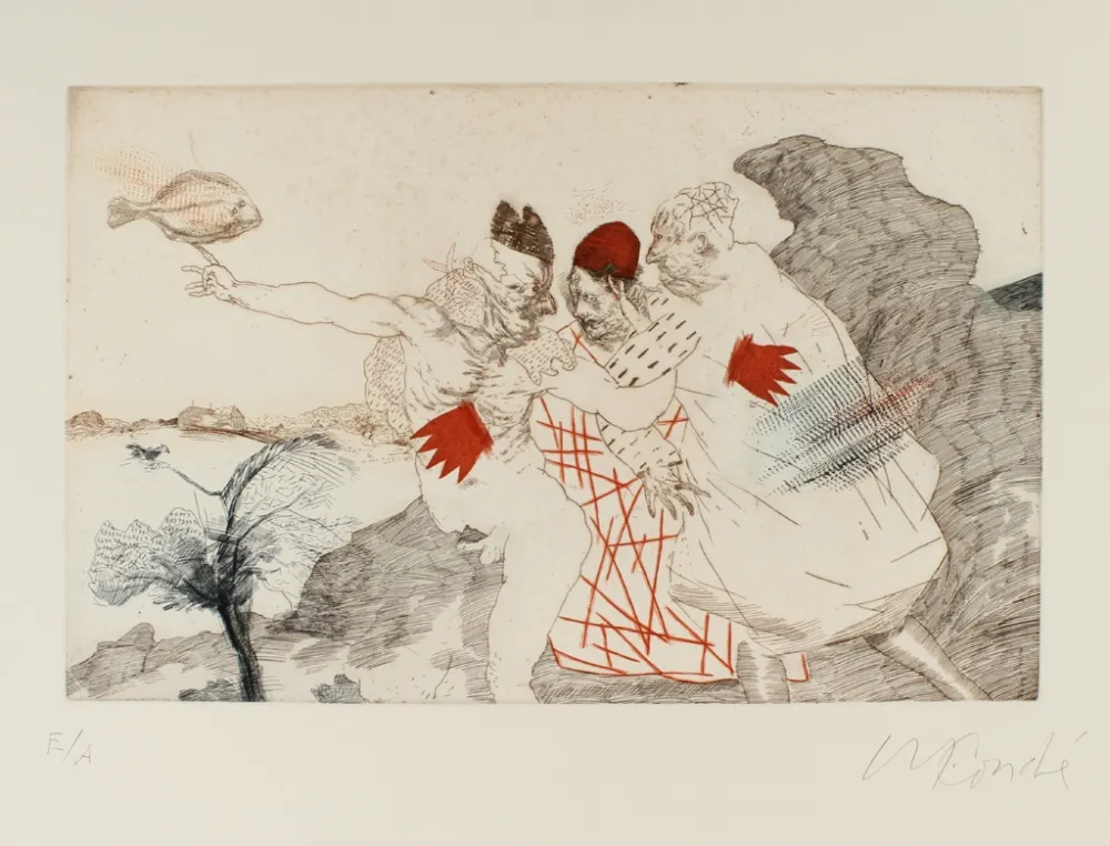 Grabado Condé - Fiesta catalana