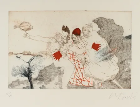 Grabado Condé - Fiesta catalana