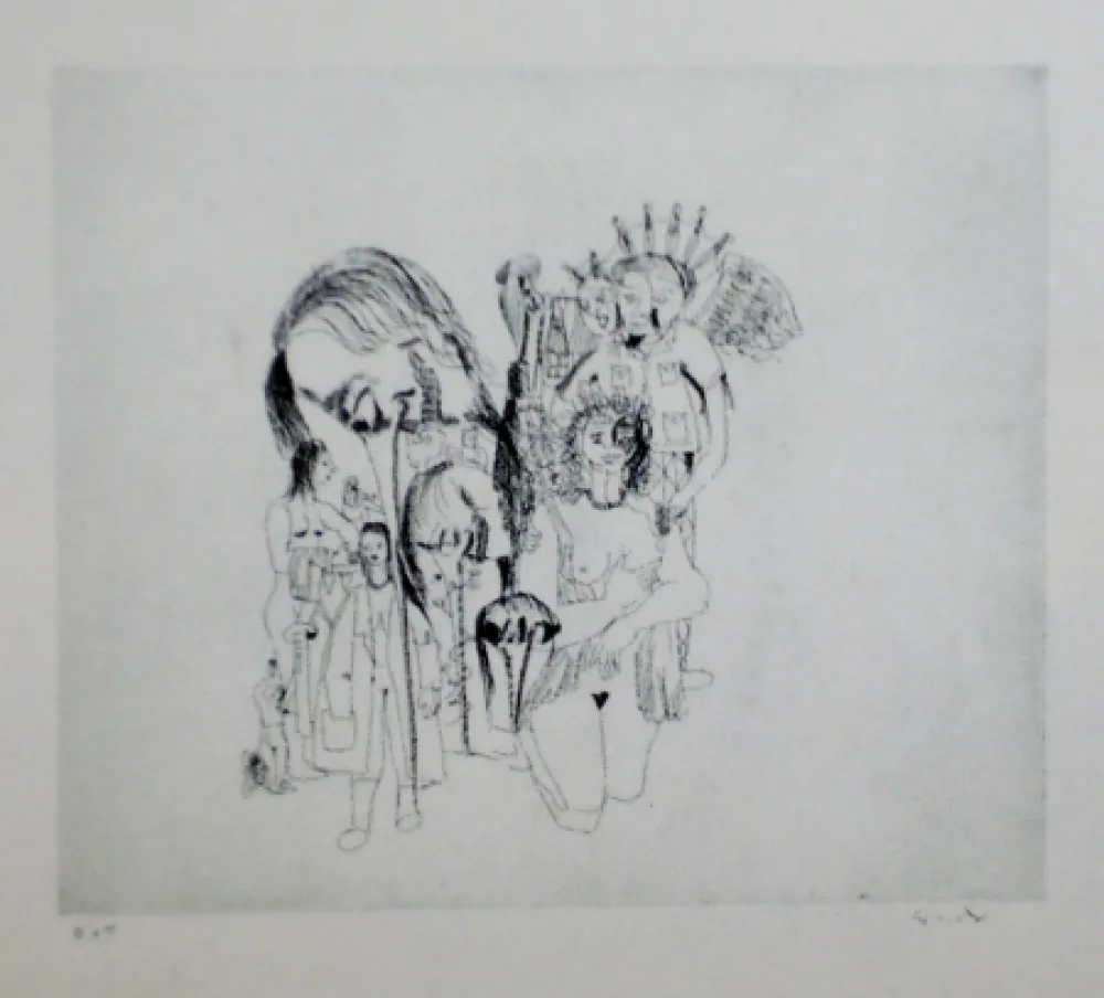 Aguafuerte Y Aguatinta Condo - More sketches of Spain-For Miles Davis 5