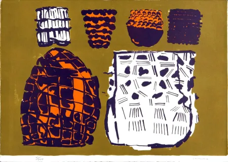 Litografía Consagra - Composizione