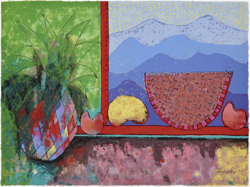 Serigrafía Cora - Still life with watermelon