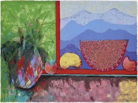 Serigrafía Cora - Still life with watermelon