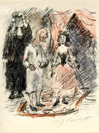 Litografía Corinth - Aline und der Präsident