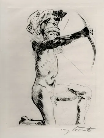 Aguafuerte Corinth - Bogenschütze