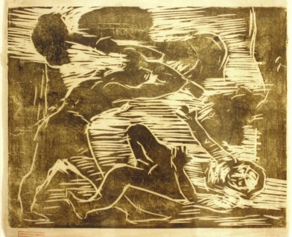 Grabado En Madera Corinth - Brudermord (Cain and Abel)