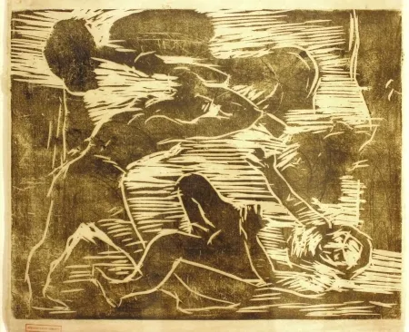 Grabado En Madera Corinth - Brudermord (Cain and Abel)